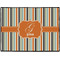 Orange & Blue Stripes Personalized Door Mat - 24x18 (APPROVAL)