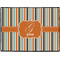 Orange & Blue Stripes Door Mat (Personalized)