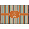 Orange & Blue Stripes Personalized Door Mat - 36x24 (APPROVAL)