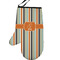 Orange & Blue Stripes Left Oven Mitt (Personalized)