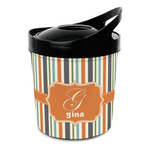Orange & Blue Stripes Plastic Ice Bucket (Personalized)