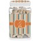 Orange & Blue Stripes Dog Treat Jar (Personalized)