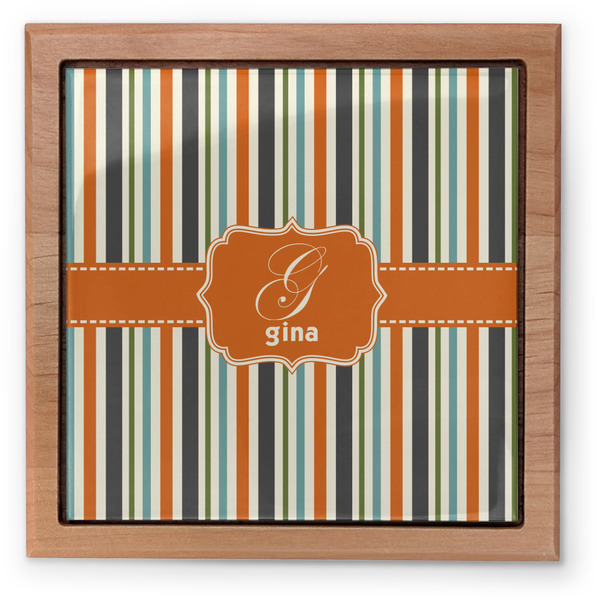 Orange & Blue Stripes Pet Urn - Apvl