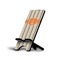 Orange & Blue Stripes Cell Phone Stand (Large) (Personalized)