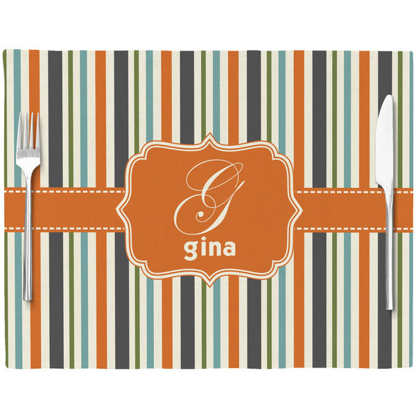 Orange & Blue Stripes Placemat with Props