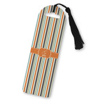 Orange & Blue Stripes Plastic Bookmark (Personalized)