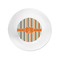 Orange & Blue Stripes Plastic Party Appetizer & Dessert Plates - Approval