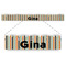 Orange & Blue Stripes Plastic Ruler - 12" (Personalized)
