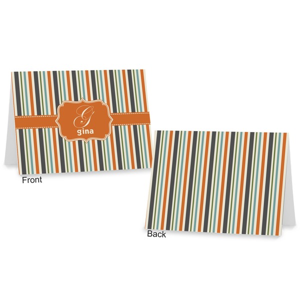 Orange & Blue Stripes Postcard - Front and Back
