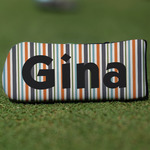 Orange & Blue Stripes Blade Putter Cover (Personalized)