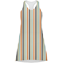 Orange & Blue Stripes Racerback Dress (Personalized)