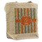 Orange & Blue Stripes Reusable Cotton Grocery Bag - Front View