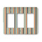 Orange & Blue Stripes Rocker Light Switch Covers - Triple - MAIN