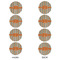 Orange & Blue Stripes Round Linen Placemats - APPROVAL Set of 4 (double sided)