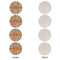 Orange & Blue Stripes Round Linen Placemats - APPROVAL Set of 4 (single sided)
