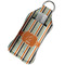 Orange & Blue Stripes Sanitizer Holder Keychain - Large in Case