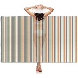 Orange & Blue Stripes Sheer Sarong