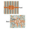 Orange & Blue Stripes Security Blanket - Front & Back View