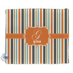 Orange & Blue Stripes Security Blankets - Double Sided (Personalized)