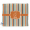 Orange & Blue Stripes Security Blanket - Front View