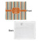 Orange & Blue Stripes Security Blanket - Front & White Back View
