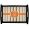 Orange & Blue Stripes Wooden Tray (Personalized)