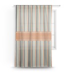 Orange & Blue Stripes Sheer Curtain (Personalized)