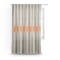 Orange & Blue Stripes Sheer Curtain With Window and Rod