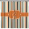 Orange & Blue Stripes Shower Curtain - Custom Size (Personalized)