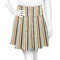 Orange & Blue Stripes Skater Skirt - Front