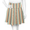 Orange & Blue Stripes Skater Skirt - X Large