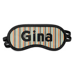 Orange & Blue Stripes Sleeping Eye Mask - Small (Personalized)