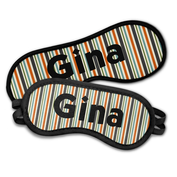 Orange & Blue Stripes Sleeping Eye Masks - PARENT