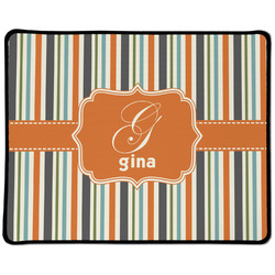 Orange & Blue Stripes Large Gaming Mouse Pad - 12.5" x 10" (Personalized)