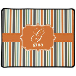 Orange & Blue Stripes Large Gaming Mouse Pad - 12.5" x 10" (Personalized)