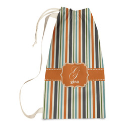 Orange & Blue Stripes Laundry Bags - Small (Personalized)