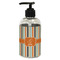 Orange & Blue Stripes Plastic Soap / Lotion Dispenser (8 oz - Small - Black) (Personalized)