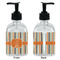Orange & Blue Stripes Glass Soap/Lotion Dispenser - Approval