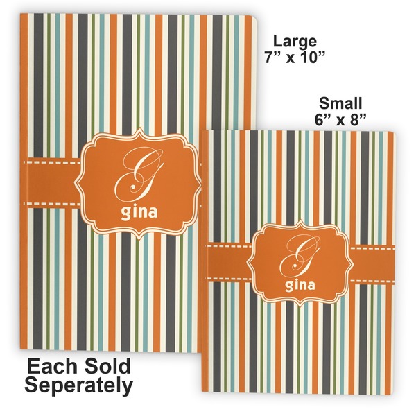 Orange & Blue Stripes Soft Cover Journal - Compare