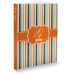 Orange & Blue Stripes Softbound Notebook - 7.25" x 10" (Personalized)