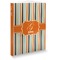 Orange & Blue Stripes Softbound Notebook (Personalized)