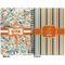 Orange & Blue Stripes Spiral Journal 7 x 10 - Apvl
