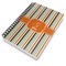 Orange & Blue Stripes Spiral Journal 7 x 10 - Main