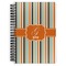 Orange & Blue Stripes Spiral Notebook (Personalized)