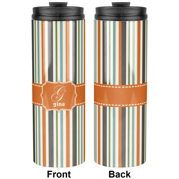 Orange & Blue Stripes Stainless Steel Tumbler - Apvl