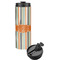 Orange & Blue Stripes Stainless Steel Skinny Tumbler (Personalized)