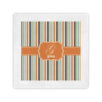 Orange & Blue Stripes Standard Cocktail Napkins (Personalized)