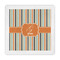 Orange & Blue Stripes Decorative Paper Napkins (Personalized)