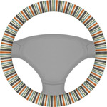 Orange & Blue Stripes Steering Wheel Cover