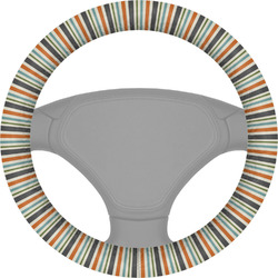 Orange & Blue Stripes Steering Wheel Cover